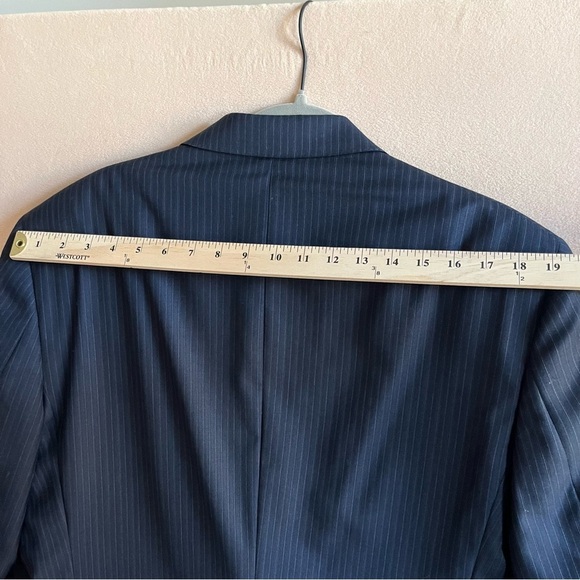 Loro Piana Daniel Cremieux Navy Stripe Suit Jacket Blazer Size 42L - Picture 11 of 14